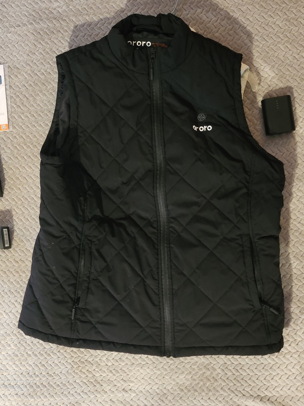 ORORO Women's Heated Black Quilted Vest